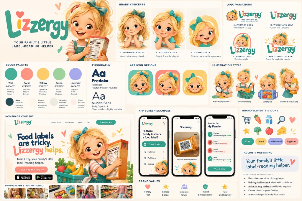 Lizzergy brand board