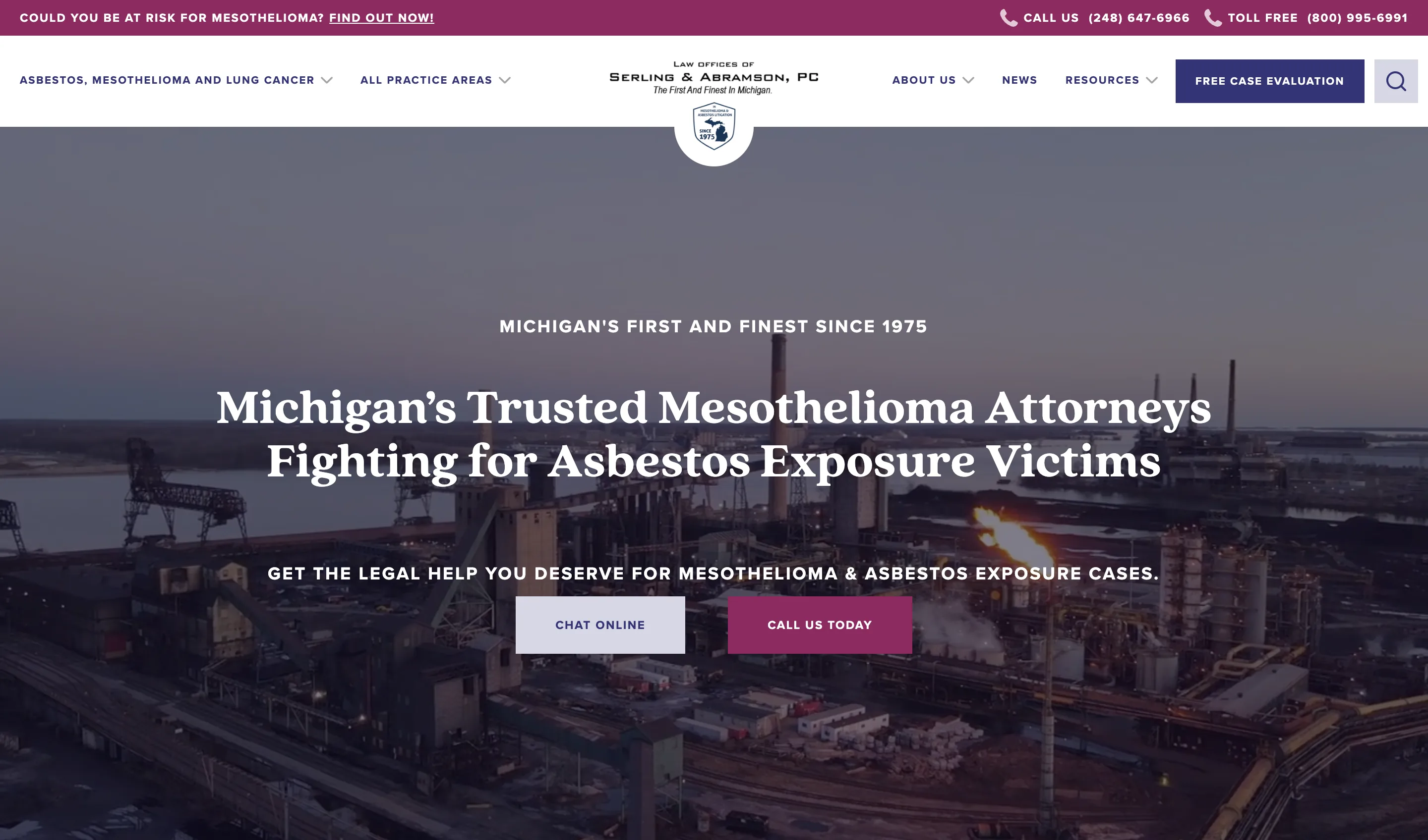 Serling & Abramson, P.C. website, built by EGO