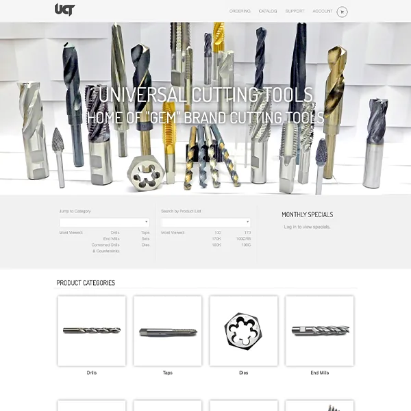 Universal Cutting Tools 2 Universal Cutting Tools Website Design - EGO Labs
