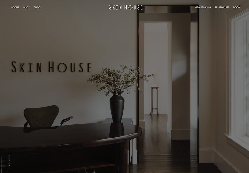 Skin House website